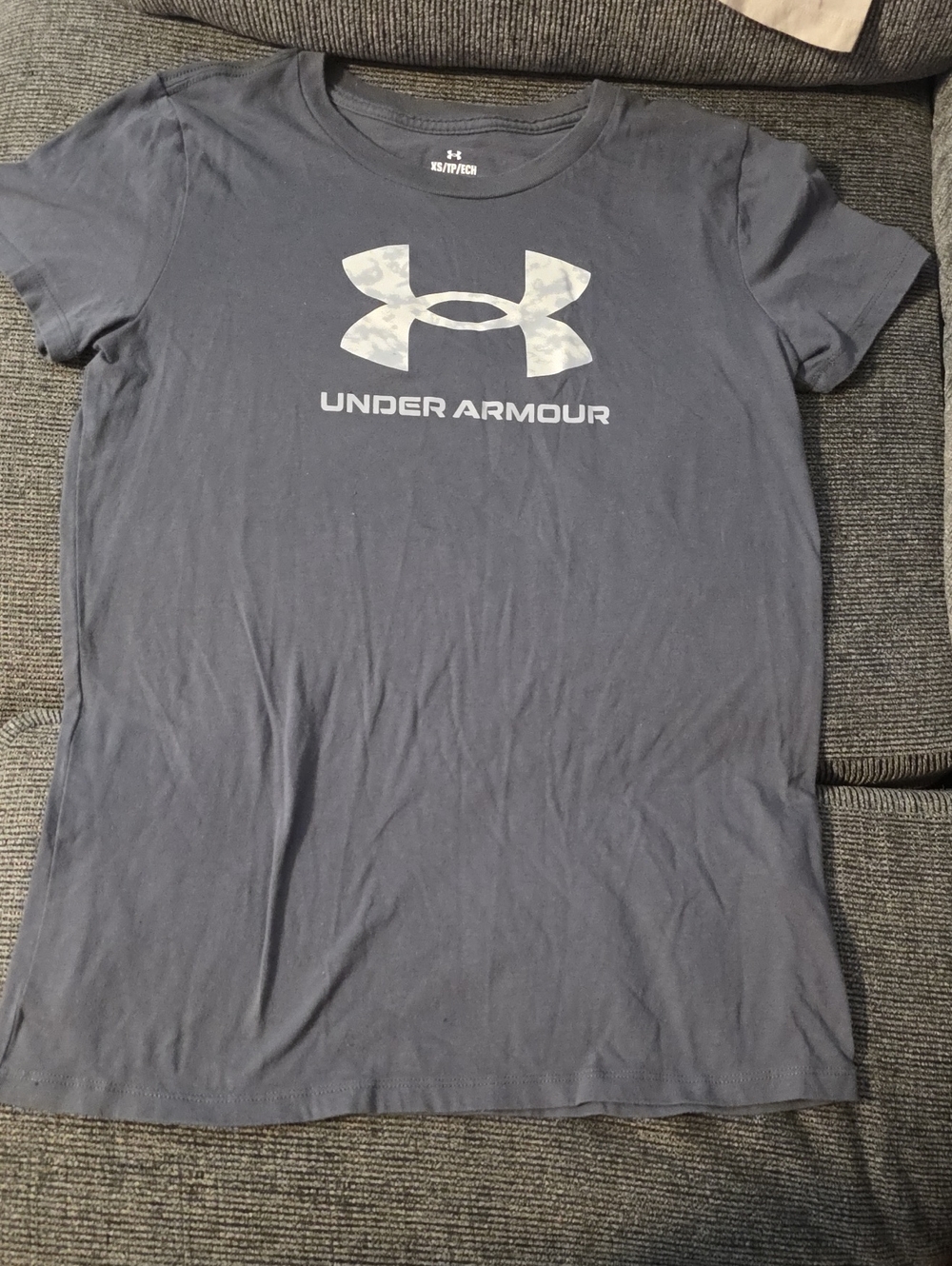 Under Armour Women's Slate Blue Logo Short Sleeve Tee
